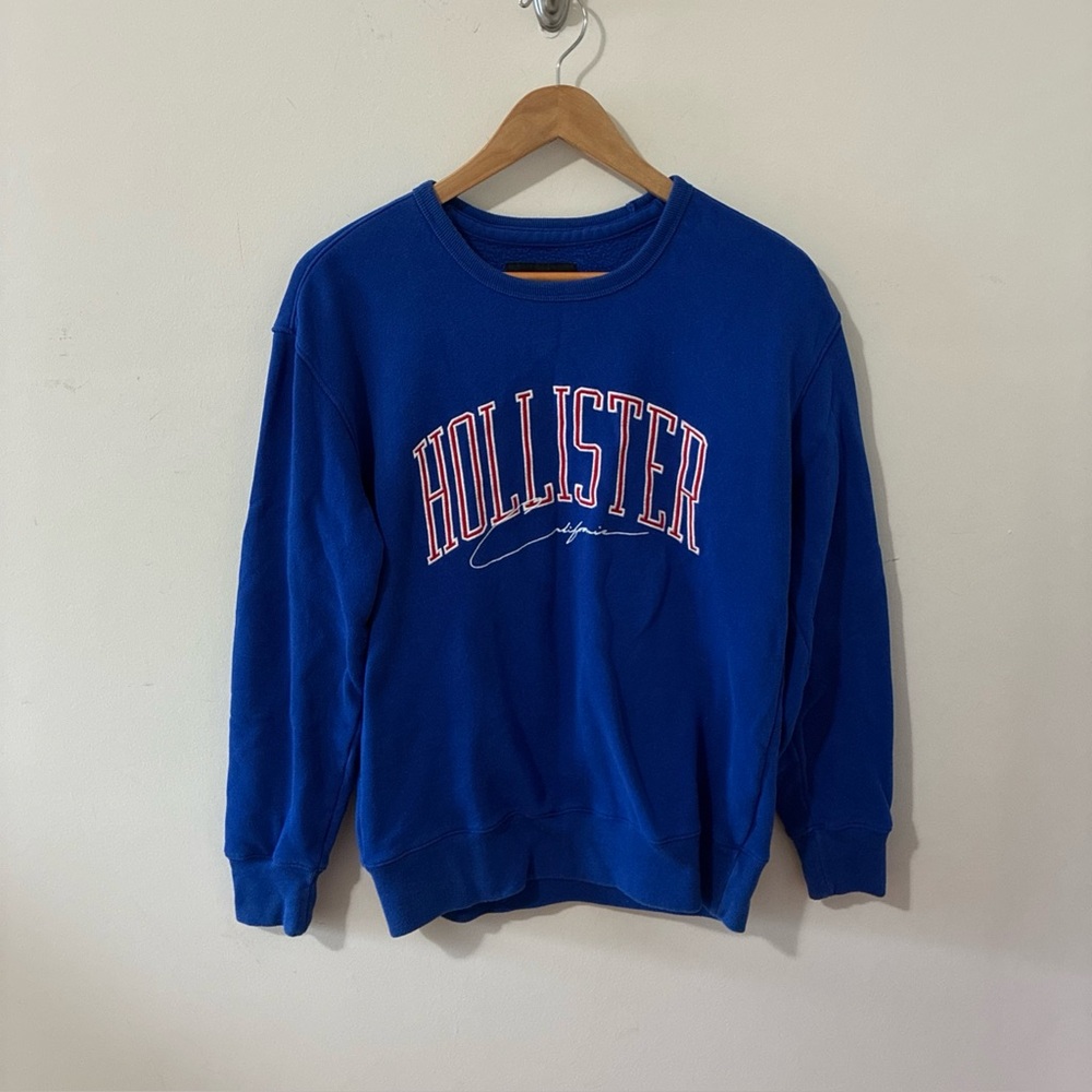 Vintage Y2K Hollister Cali Embroidered Spell Out Heavyweight Sweatshirt Sz Small